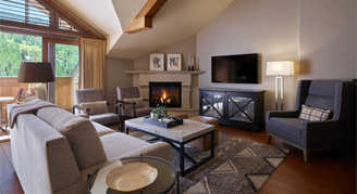 Residential suite with a big space for the living room