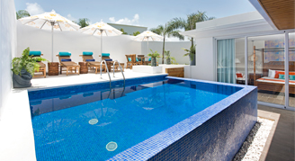 Outside pool at the villa