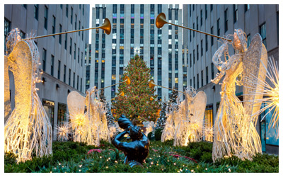 Rockefeller center at Christmas time